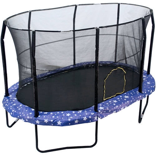 JumpKing Oval 9 x 14 Trampoline, with Enclosure, American Graphic Pad