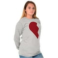 thumbnail image 3 of Other Half Heart Cute Matching Set Plus Size Long Sleeve Graphic Tee Shirt Brisco Brands 3X, 3 of 6
