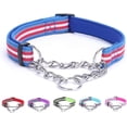 thumbnail image 1 of Reflective Martingale Dog Collars, Adjustable Soft Neoprene Padded Breathable Nylon Pet Collar for Puppy, Medium and Large Dogs,Rose Red,L, 1 of 5