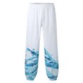 thumbnail image 3 of Pantalones largos para hombre, bombachos de moda, pantalones estampados elásticos sueltos para playa Athleisure Odeerbi ODB-2, 3 of 3