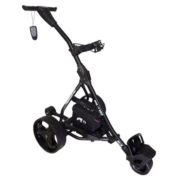Spin It Golf Products GC1RBlk Remote Controlled Electric Golf Caddy