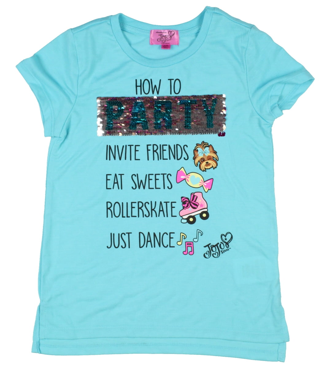 Jojo Placard Comment Faire la Fête T-Shirt Filles (Grand 10/12)