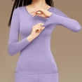 thumbnail image 6 of NominalSnug Womens Thermal Underwear Sets Built in Bra Long Sleeve Winter Warm Base Layer Top Pants for Cold Wearther Loungewear, 6 of 8