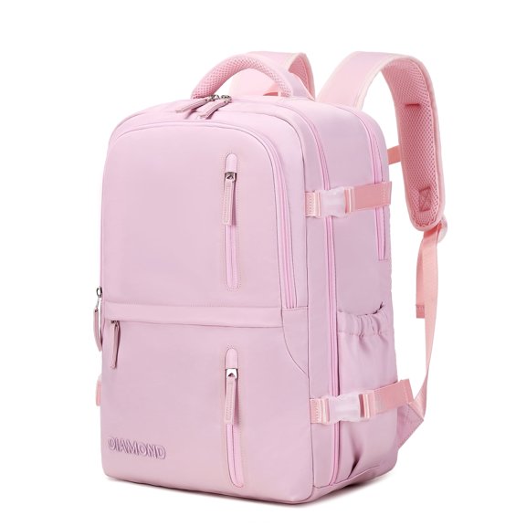 17" Travel Backpack Carry-on Laptop Backpack Overnight Bag Weekender Bag Casual Daypack for Women Men College - Pink