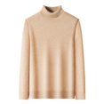 thumbnail image 2 of Suéter de cuello alto con camisa de punto para hombres jóvenes y de mediana edad, suéter cálido de color sólido, suéter multicolor, 2 of 6