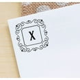 thumbnail image 3 of Printtoo Alphabet X Monogram Initial Square Swirl Border Self Inking Rubber Stamp Office Stationary, 3 of 7