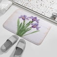 thumbnail image 4 of Purple Iris Printed Coral velvet Bath Rug Funny Bathroom Rug,Comfort Velvet Bath Mat,Washable Bath Mat Shower Floor Carpet Rugs Room Décor Accessories 20"x32", 4 of 8