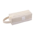 thumbnail image 4 of Hvmvliv Double-layer Cloth Pencil Case Large Capacity Double Zipper Portable Pen Bag with Handle for Students Office, 4 of 6