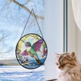 thumbnail image 5 of Hummingbird Suncatchers s, Hummingbird Stained Glass Window Hangings, Hummingbird Christmas, Hummingbird Decor, Hummingbird Small Ornaments For Mini Tree Holiday Gifts - 171HD627, 5 of 5