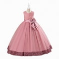 thumbnail image 4 of mgoYE Party Dress for Girls Flower Girl Dress for Wedding Tulle Floor Length Princess formal Prom Party Pageant Dance Ball Gown(Pink,14-15 Years), 4 of 9