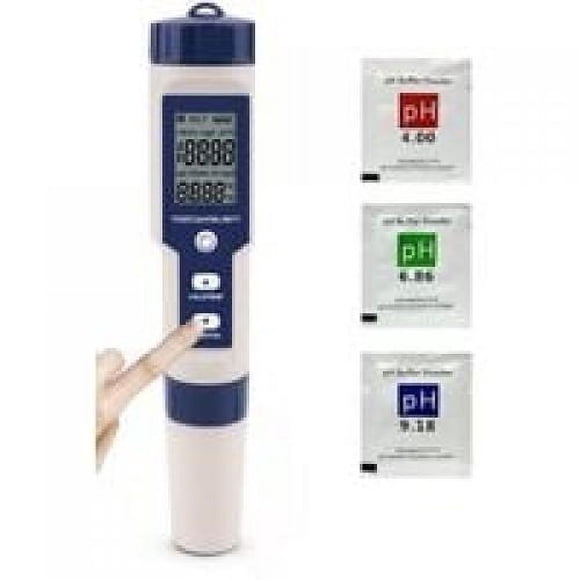 Multiparameter Water Test Solution, Digital Salinity Tester with ATC Automatic Temperature Compensation, Provides Accurate Aquarium Salinity Meter Readings, Ideal for Swimming