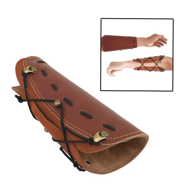 Archer Cowhide Armguards Traditional Recurve Arm Guard for Archery Entertainment