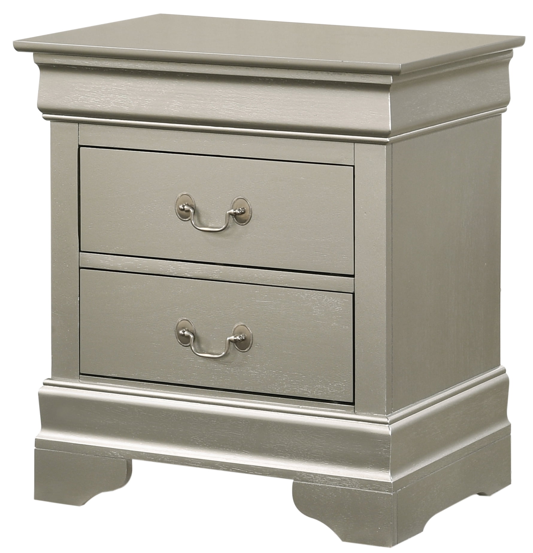 Glory Furniture Louis Phillipe G3103-N Nightstand , Silver Champagne