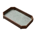 thumbnail image 1 of Bandejas de tocador de vidrio en relieve perfecl bandeja de servir Marrón oscuro poligonal, 1 of 8