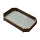 thumbnail image 1 of Bandeja de almacenamiento de vidrio para baño, escritorio, solución de almacenamiento, organizador, tocador de maquillaje, cajón Marrón oscuro poligonal, 1 of 9