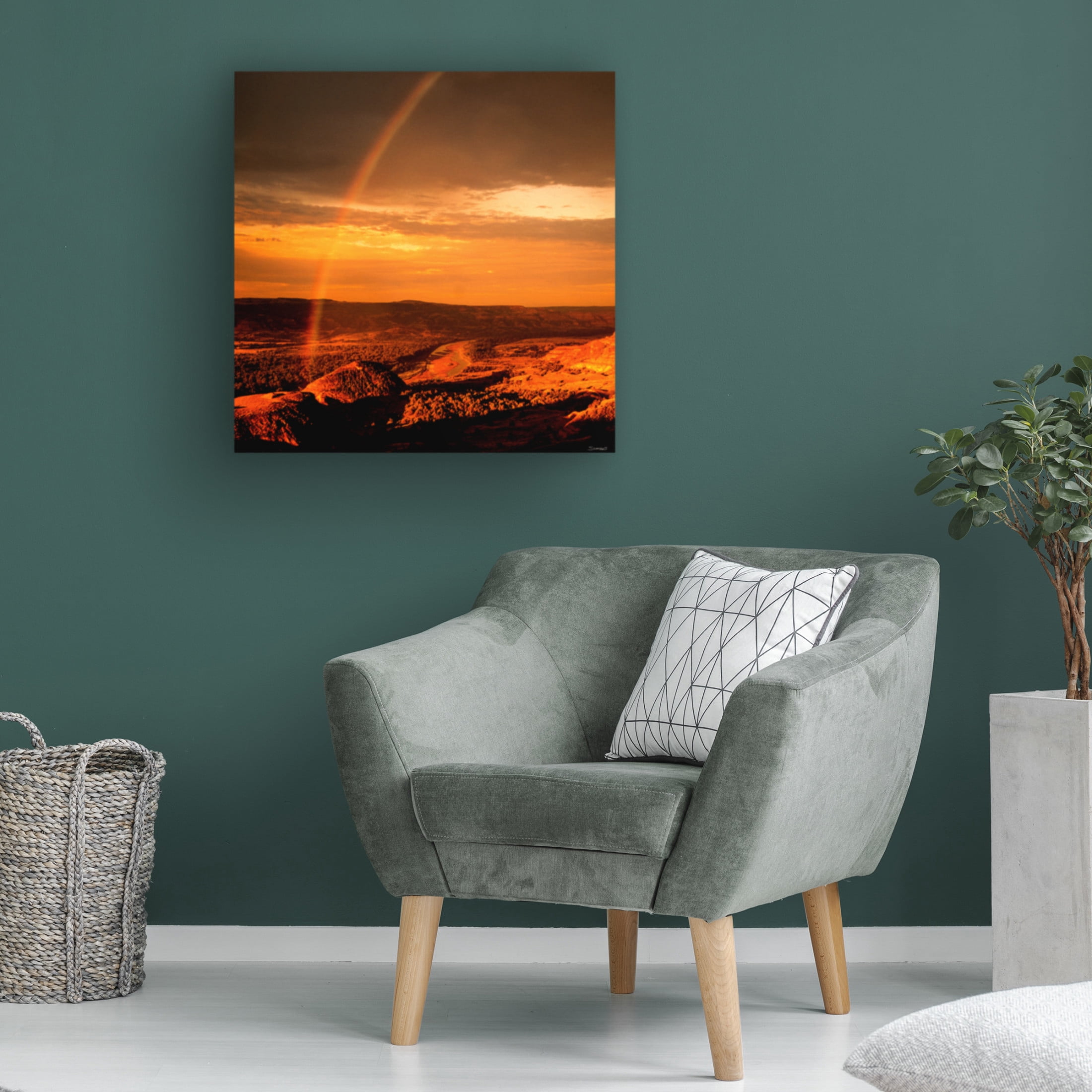 Canvas Wall Art - Gordon Semmens 'Theodore Roosevelt National Park 1' Wall Art for Living Room, Bedroom, or Office Décor by Trademark Fine Art - 24 x 24 Inches