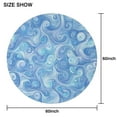 thumbnail image 6 of Blue White Tie Dye Swirl Pattern Round Tablecloth 60"x60",Wrinkle Wipeable Table Cloth for Kitchen Dining Room Picnic Patio Party, 6 of 6