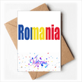 thumbnail image 1 of Romania Country Flag Name Welcome Back Greeting Cards Envelopes Blank, 1 of 3
