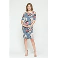 thumbnail image 5 of LaClef Women's Cold Shoulder Maternity Midi Dress, 5 of 6