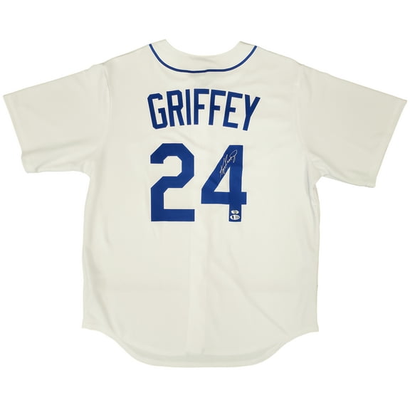 Seattle Mariners Ken Griffey Jr. Autographed White Nike Jersey Size L Beckett BAS & MCS Holo 194790