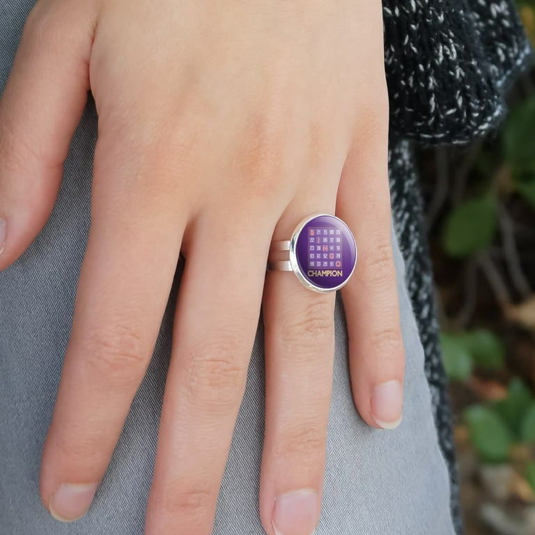 『BINGO RING SILVER』 Bingo Champion Silver Plated Adjustable Novelty Ring