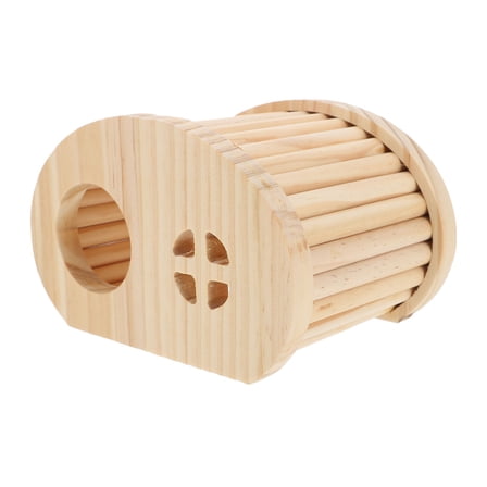 PAMINGONO 1Pcs Light Brown Wooden Chicken Nesting Box for Indoor Use and Pet Owners 5.9x3.9x3.7in