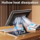 thumbnail image 5 of Portable Foldable Computer Lifting Risers Laptop Desk Stand 360 Degree Rotation Base for Reading and Video Watching Silver, 5 of 5