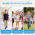 thumbnail image 5 of DOZINSIX 6 Pack Boys Girls Polo Shirts 3-17Y Solid Color Short Sleeve School Uniform Shirts, 5 of 9
