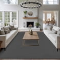 thumbnail image 3 of Dark Gray Washable Area Rug 5x7 Solid Color Low-Profile Large Area Rugs with Non Slip Backing Indoor Floor Carpet for Entrance Living Room Bedroom Home Office, 3 of 9