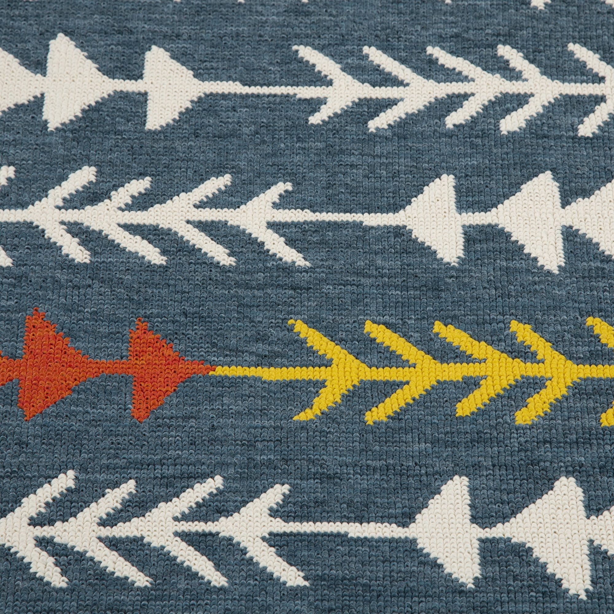 Ox Bay and Evette Rios Dora 8' x 9'9" Blue Arrows Indoor/Outdoor Area Rug