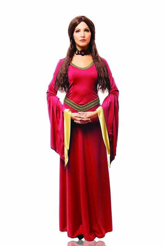 The Red Witch Game of Thrones Costume Melisandre Halloween Cosplay Cloak Dress 