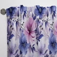 thumbnail image 3 of Designart "Purple Floral Exquisite Elegance" Floral Curtain Panels, 3 of 6