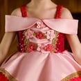 thumbnail image 4 of Girls Fancy Princess Costume Pink Halloween Birthday Cosplay Pageant Party Outfits, 4 of 6
