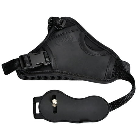 Opteka GS-2 Genuine Leather Ergonomic Stabilizing Hand Grip Strap for Digital SLR (Best Leather Camera Strap 2019)