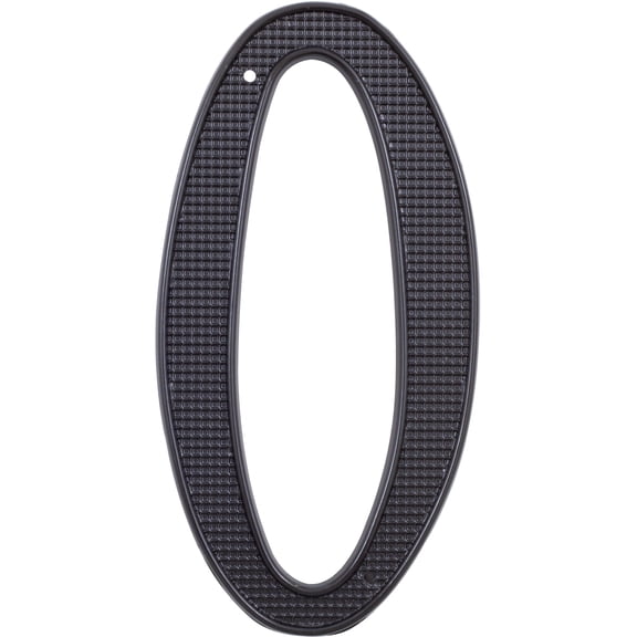 Traditional House Number, #0, 4 Inches, Matte Black by Stone Harbor Hardware