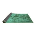 thumbnail image 2 of Ahgly Company Indoor Square Oriental Turquoise Blue Traditional Area Rugs, 4' Square, 2 of 4