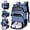 Blue, variant on WANDF 15.6 in Laptop Backpack for Men Women,Gym Backpack with Shoe Compartment, Airline Approved Carry on Travel Bag with USB Charging Port，Casual Backpack for Commuting,Work,Hiking(Pink)