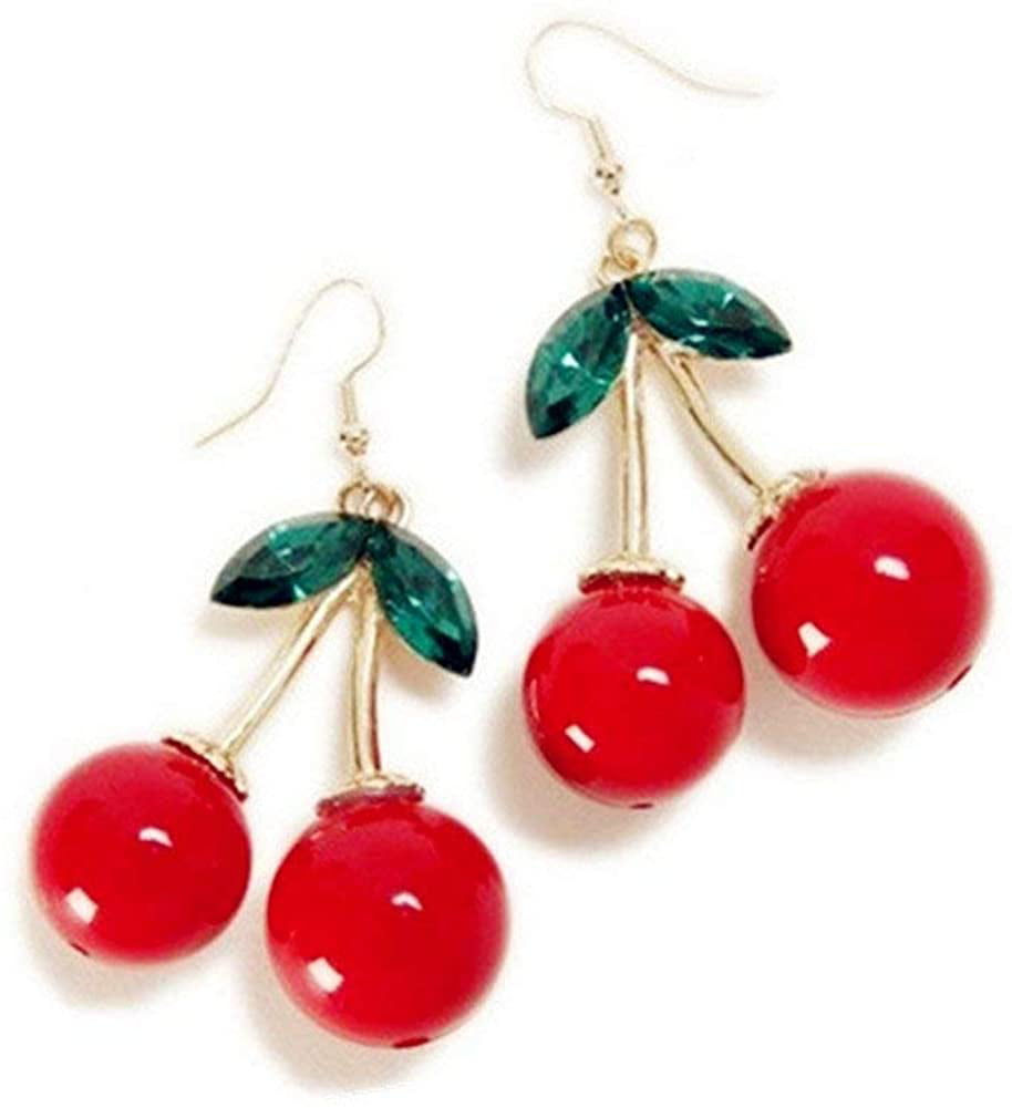 Handmade cherry earrings