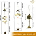 thumbnail image 5 of 3 Pieces Feng Shui Wind Bell Lucky Wind Chimes Chinese Metal Bell Vintage Dragon And Fish Feng Shui Hanging Chime For Good Luck Safe Home Garden Patio Hanging Decoration 3 Bells 6 Bells, 5 of 7