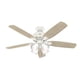 thumbnail image 1 of Ventilador de techo Hunter Amberlin LED de 5 aspas, 52 pulgadas, blanco, 1 of 5