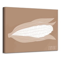 Crafted Creations Brown and Beige Minimal Corn Canvas Thanks Giving Wall Art Decor 20" x 30"