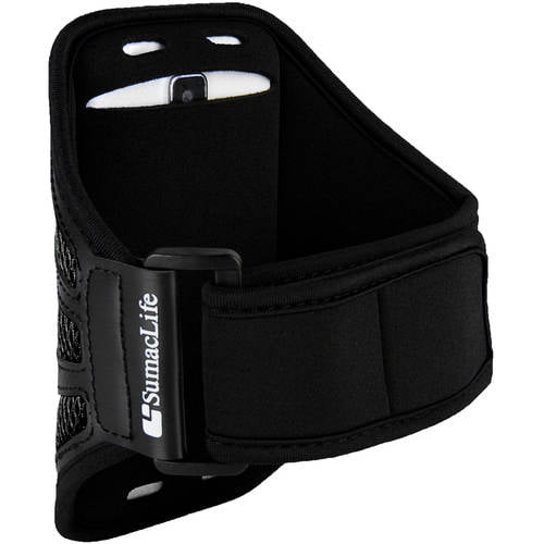 Breathable Mesh Workout Armband with adjustable strap for medium to large built arms fits 5.5in x 2.8in phones (5.25 - 5.6in Screensize)