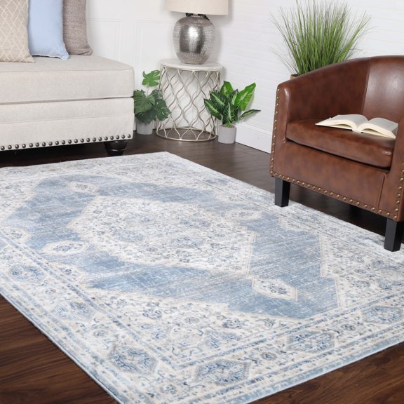Superior Layland Medallion Indoor Area Rug, 7' 6" x 9' 6", Charcoal