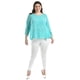 thumbnail image 1 of Blusa con abertura en espalda Roman Fashion Talla Extra 8035 Menta verde claro 42, 1 of 5