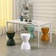 thumbnail image 4 of Muebles nórdicos para pasillo, mesa de centro otomana para sala de estar, taburete bajo creativo, mesa lateral de plástico grueso, taburete redondo, 4 of 4