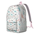 thumbnail image 2 of Watercolor Baby Dino Pattern Backpack – Cute Hand-Drawn Dinosaur Print Bookbag for School and Trips, 2 of 5