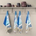 thumbnail image 2 of Starfish Blue Sky Tea Towels 4 Pack Summer White Beach Kitchen Dish Cloth with Hanging Loop, 18"x28" Lint-Free Absorbent Towel for Kitchen Drying Wiping and Cleaning, 2 of 7