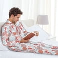 thumbnail image 6 of Kdxio Tropical Corals Seahorse Men’s Pajama Set Pajamas For Men 2 Piece PJ Set with Men Pajama Pants and Long Sleeve T-Shirt Lounge Set-Medium, 6 of 7