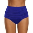 thumbnail image 2 of TOWED22 Bikini Bottoms for Women's V Cut High Waisted Swim Bottom Hipster High Cut Bikini Swimsuit Bottom(Blue,M), 2 of 4