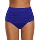 thumbnail image 2 of Gibobby traje de baño mujer Calzoncillos de talle Bikini para mujer Plus Traje de baño Parte inferior Ruched Swim High Swimwears Tankinis Set(Azul,XL), 2 of 4